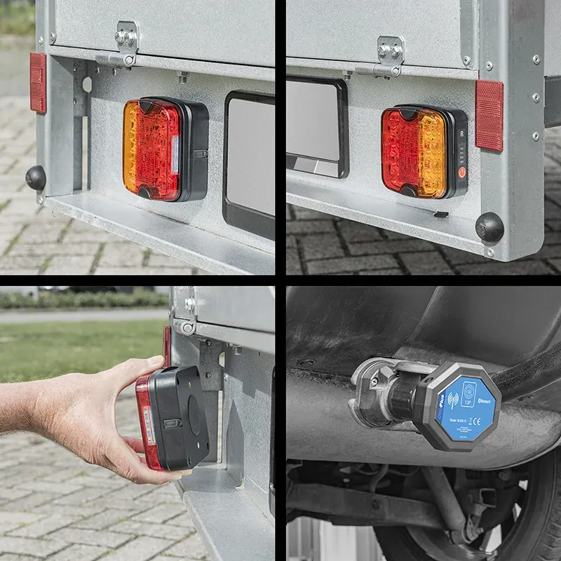 Tilhengerlys LED trådløst med magnet (Bluetooth) 13-polet – 12V