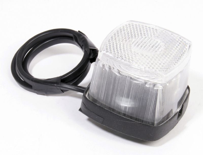 Aspöck Squarepoint – Hvit posisjonslykt med 500 mm kabel