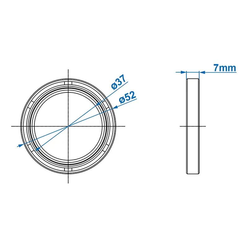 Tetning 40 x 52 x 7 mm – simmerring til tilhenger